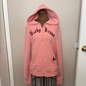 Lucky Brand Blush Pink Pullover Hoodie